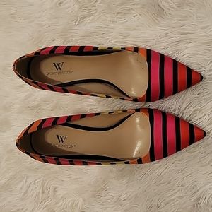 💥Worthington Striped Multicolor Heels💥